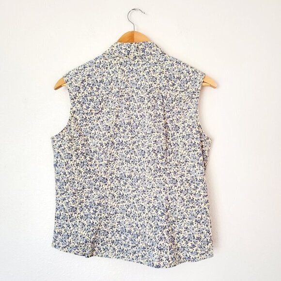 Vintage 90's Top Floral Sleeveless Top Cottagecore - Picture 7 of 8